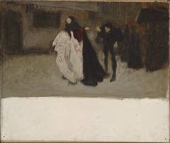 Compositional study, for Richard, Duke of Gloucester, and the Lady Anne by Edwin Austin Abbey