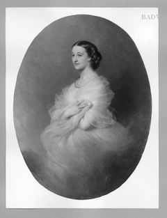 Damenporträt in Weiß mit Perlenkette (La Duchesse d´Albe) by Franz Xaver Winterhalter