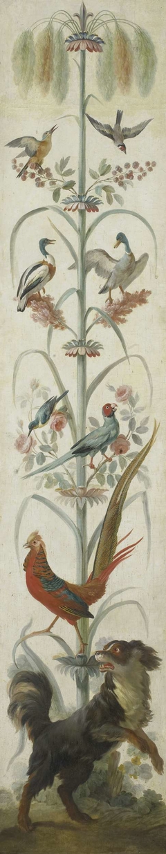 Decorative Depiction with Plants and Animals