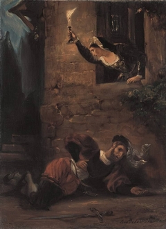 Der sterbende Valentin by Eugène Delacroix