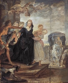 Der Weggang aus Paris (Skizze zum Medici-Zyklus) by Peter Paul Rubens