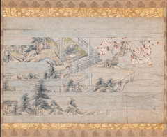 Detached section from scroll one from A Long Tale for an Autumn Night (Aki no yo nagamonogatari), now remounted in original position as part of 2002.459.1 by anonymous painter