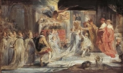 Die Krönung der Königin (Skizze zum Medici-Zyklus) by Peter Paul Rubens