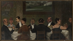 Dinner party at a wealthy Jewish house in Kraków