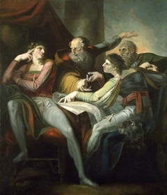 Dispute between Hotspur, Glendower, Mortimer and Worcester by Johann Heinrich Füssli