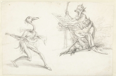 Drie musicerende duivels by Cornelis Saftleven
