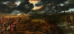 Final battle of the siege of Troy. by Adam van Noort
