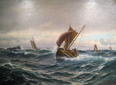 Fishermen at Kvitsøy by Haakon Jensen Kaulum