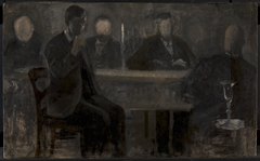 Five Portraits. Study for painting in Thielska Galleriet, Stockholm