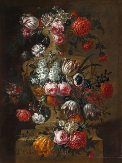 Flowers in a Stone Urn