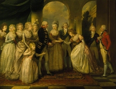Frederica, Princess Royal of Prussia, shortly to be Duchess of York, presented to King George III by Richard Livesay