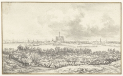 Gezicht op Haarlem over de duinen by Jacob Isaacksz. van Ruisdael