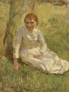 Girl in a Field by George Clausen