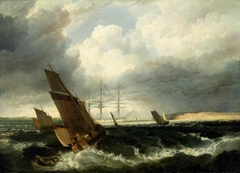 Guardship off The Nore by British School