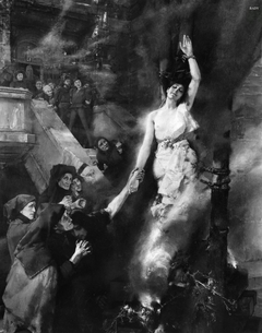 "Hexenschlaf", Verbrennung einer Hexe by Albert von Keller