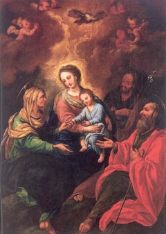 Holy Family with St. Joachim and St. Anne by Francesc Tramulles i Roig