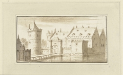 Huis Kronenburg aan de Vecht by Abraham Rademaker