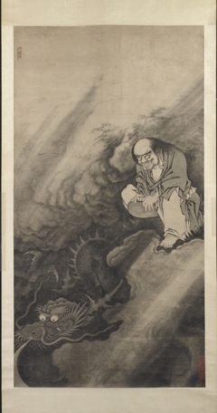 Immortal Riding on Dragon, in Qing style by Li Gonglin