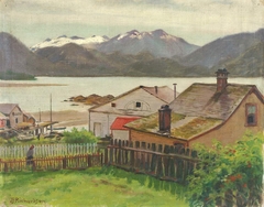 In the Old Quarter, Sitka, 1900 by Theodore J Richardson