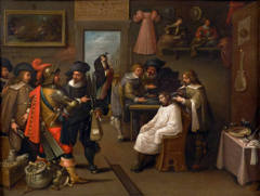 Interior of a Barbershop by Frans Francken the Younger