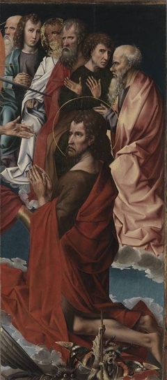 Johannes der Täufer mit sechs Aposteln