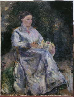Julie Pissarro au jardin by Camille Pissarro