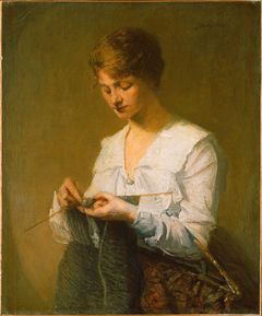 Knitting for Soldiers by J. Alden Weir