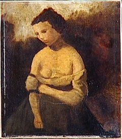 La petite Jeannette by Jean-Baptiste-Camille Corot