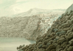 Lake and Town of Nemi by John Robert Cozens