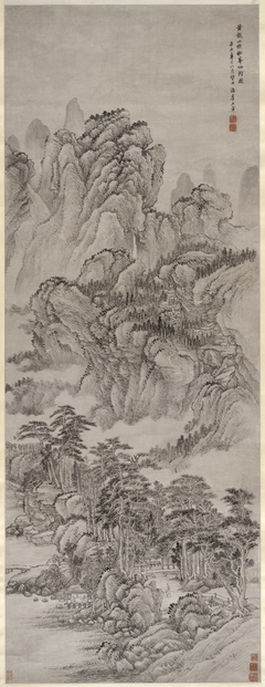 Landscape After Wang Meng's "Immortal Abode in the Pine Covered Mountains" by Wang Hui