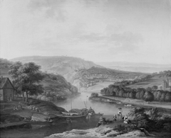Landscape by the Rhine by Louis Chalon