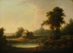 Landscape with a Cottage beside a Pond by John Rathbone