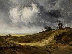 Landscape with a windmill by Georges Michel