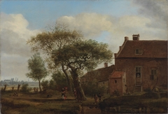 Landscape with Farmhouse by Jan van der Heyden