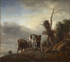 Landscape with Packhorses by Philips Wouwerman