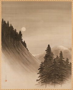 Landscape with Pines and Moon by Francis Gardner Curtis