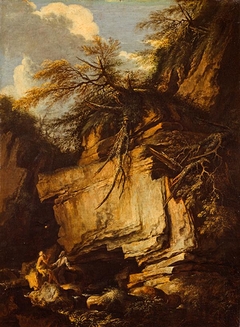 Landscape with Saint Anthony Abbot and Saint Paul the Hermit by Salvator Rosa