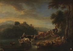 Landscape with the Cattle by Adriaen Frans Boudewyns
