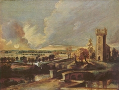 Landscape with the Tower of Castle "Steen" by Peter Paul Rubens