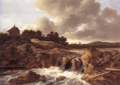 Landscape with Waterfall by Jacob van Ruisdael
