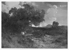 Landschaft mit barmherzigem Samariter by Charles Hoguet