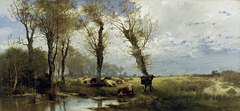 Landschaft mit Viehherde by Joseph Wenglein