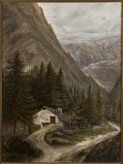 Mountain landscape with a cottage – Aosta Valley by Cyprian Lachnicki