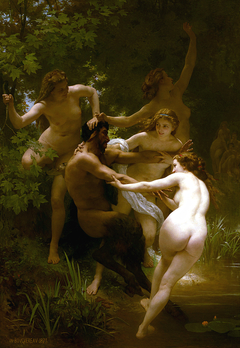 Nymphs and Satyr by William-Adolphe Bouguereau