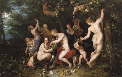 Nymphs filling the horn of plenty by Peter Paul Rubens