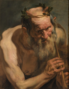 Old Satyr Holding a Flute