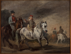 On horseback by Piotr Michałowski
