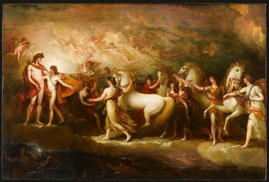 Phaeton asking Apollo to drive the Sun chariot