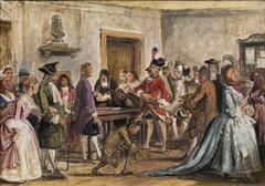 Philemon and his Accusers                             Scene from L. Holberg's The Fortunate Shipwreck, Act 5, Scene 9 (Sketch for the painting with the same subject, 1859)