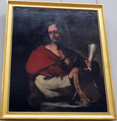 Philosopher Holding a Book and a Roll of Paper